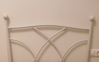 Cabecero de cama de aluminio blanco