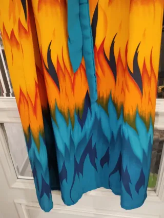 Vestito lungo seta fiamme