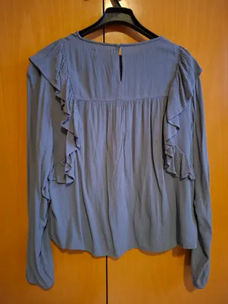 Blusa Mango Teen Azul Nueva