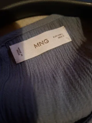 Blusa Mango Teen Azul Nueva