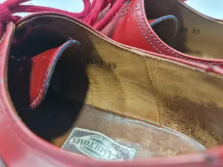 Zapatos Oxford rojos de piel Hamiltons talla 39