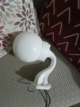 Applique ceramica anni '40 vetro opalino