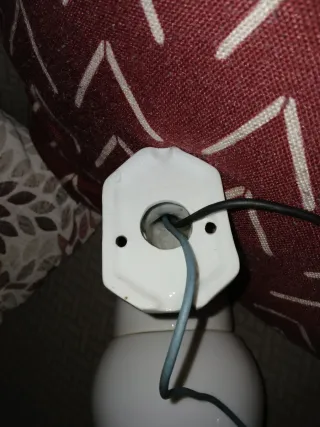 Applique ceramica anni '40 vetro opalino