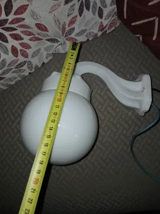 Applique ceramica anni '40 vetro opalino