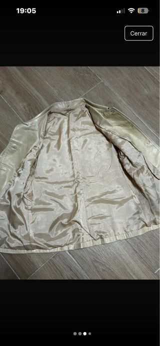 Chaqueta de piel beige Talla M
