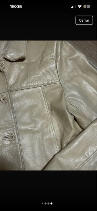 Chaqueta de piel beige Talla M