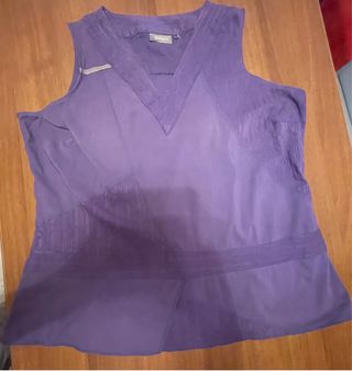 Camicia smanicata donna Ikebana viola