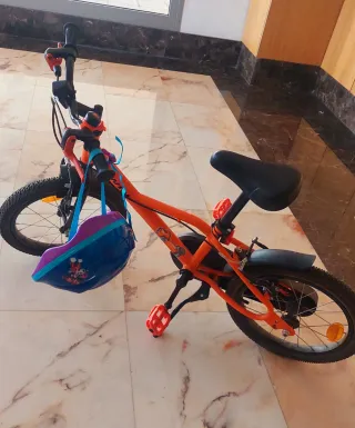 Bicicleta infantil naranja