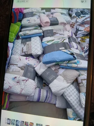 Colchas de cama verano morado y blanco