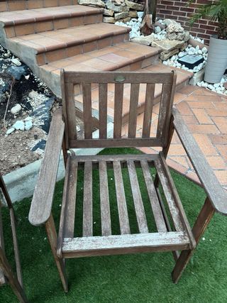 Conjunto teka, 1 banco de dos plazas y 2 sillones