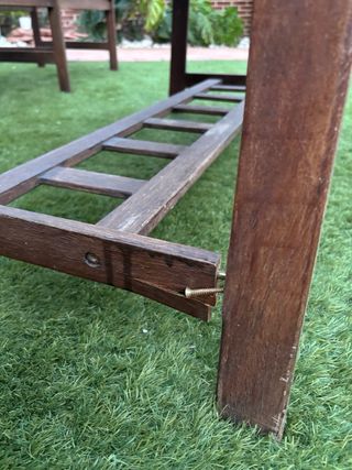 Conjunto teka, 1 banco de dos plazas y 2 sillones