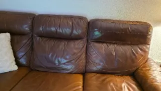 Sofá de piel Natuzzi Marrón