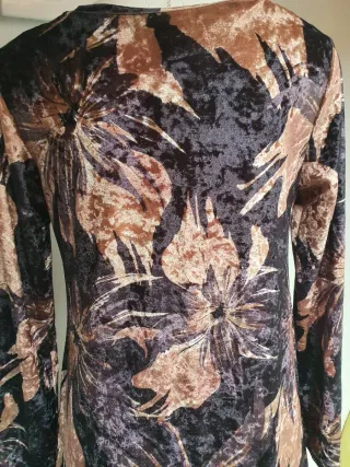 Vestito velluto floreale anni 70