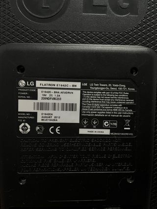 Monitor LG Flatron E1942 Negro