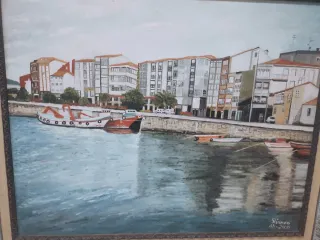 Cuadro al óleo paisaje gallego