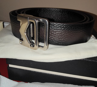 Cintura Montblanc Pelle Marrone Sfumato