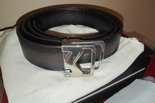 Cintura Montblanc Pelle Marrone Sfumato