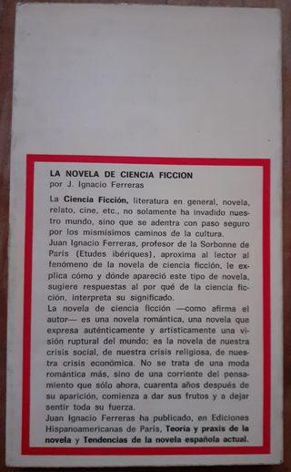 La novela de ciencia ficción, J. Ignacio Ferreras