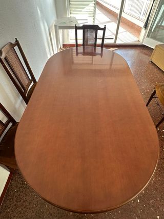 Mesa comedor y 6 sillas madera