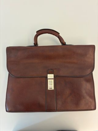 Borsa 24 ore Barantani vera pelle artigianale