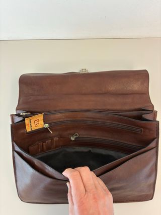 Borsa 24 ore Barantani vera pelle artigianale