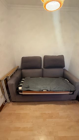 Sofá Cama Gris 2 Plazas Plegable