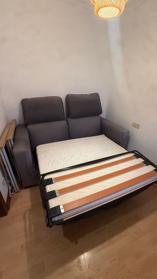 Sofá Cama Gris 2 Plazas Plegable