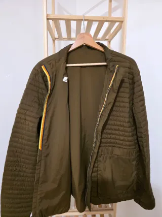 K-Way DOUBLE FACE giacca trapuntata verde