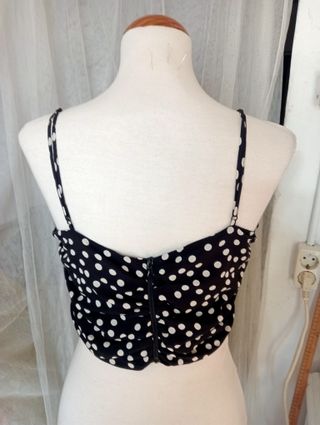 top H&M negro topos blancos