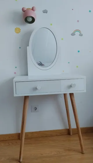 Tocador infantil madera con espejo