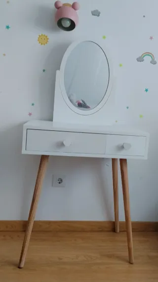 Tocador infantil madera con espejo