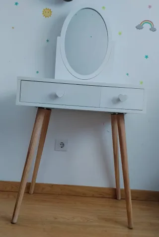 Tocador infantil madera con espejo