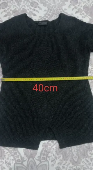 Jersey punto cuello pico manga larga