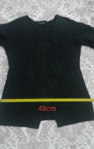 Jersey punto cuello pico manga larga