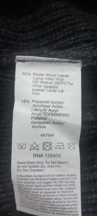 Jersey punto cuello pico manga larga