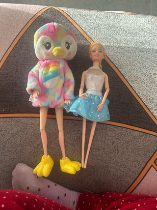 Barbie Pingüino Peluche Arcoíris