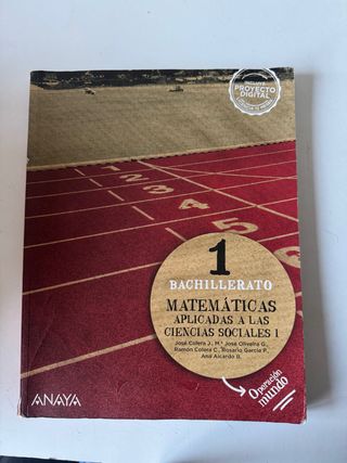 Libro matemam aplicadas a las Ciencias Sociales I.