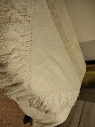 Toquilla Fallera Niña Blanca 1.80m x 74cm sin flec