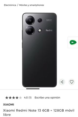 Xiaomi Redmi Note 13 6GB 128GB Nero