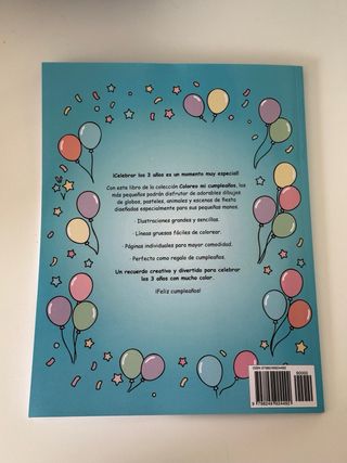 Libro para colorear “Feliz 3 cumpleaños!”