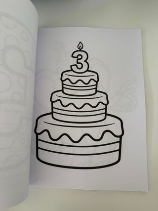 Libro para colorear “Feliz 3 cumpleaños!”