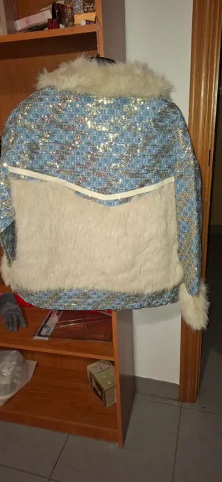 Chaqueta Mudafany's Azul y Beige Talla M