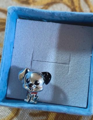 Charm Perro Plata y Negro