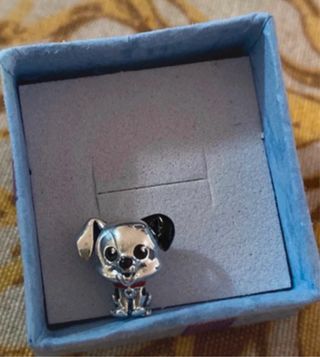 Charm Perro Plata y Negro