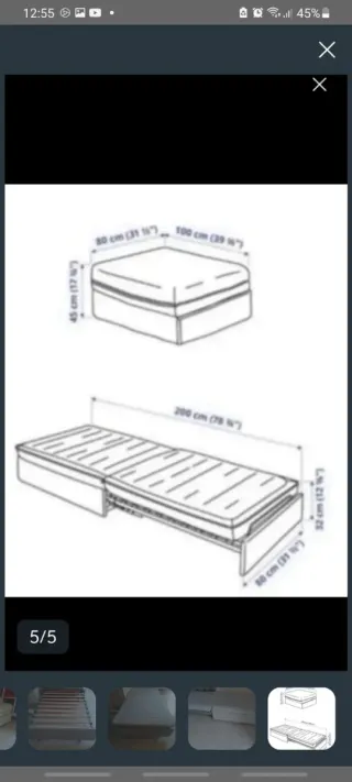 Puff cama polipiel blanca