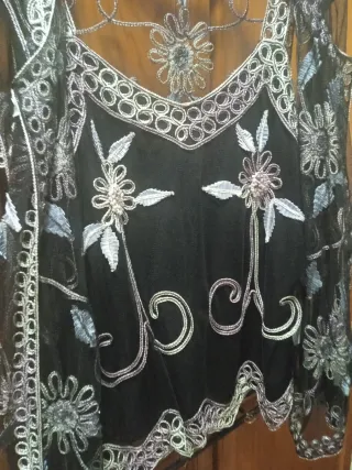 Blusa Cristina Garcia manga larga bordada