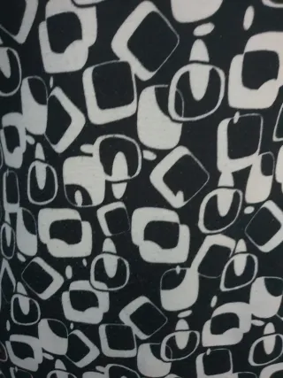 Vestito corto geometrico bianco e nero tg M