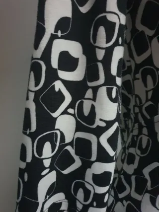 Vestito corto geometrico bianco e nero tg M