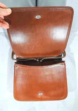 Borsa a spalla vintage anni 80 marrone