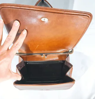 Borsa a spalla vintage anni 80 marrone